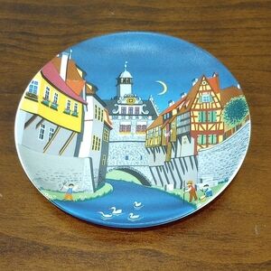 Poole Pottery Plate Bavarian Town, 432, Scene II